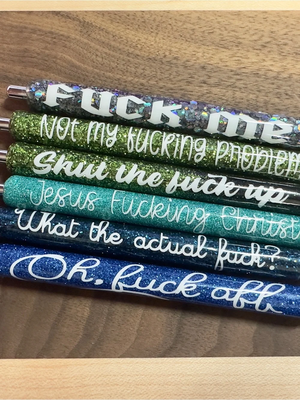 Snarky Fuckery Glitter Pens - custom - personalized - fun gifts